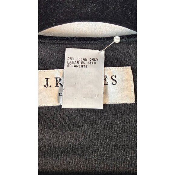 Black Velvet Bolero Evening Jacket Sz 8 JR Nites by Caliendo Open Topper 90s VTG - Picture 6 of 9